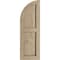 Ekena Millwork Rough Sawn 2 Equal Flat Panel w/Quarter Round Arch Top Faux Wood Shutters, 12Wx62H, 50 Low Side, PR SHUFPQ12X62RSPR - alternate 10